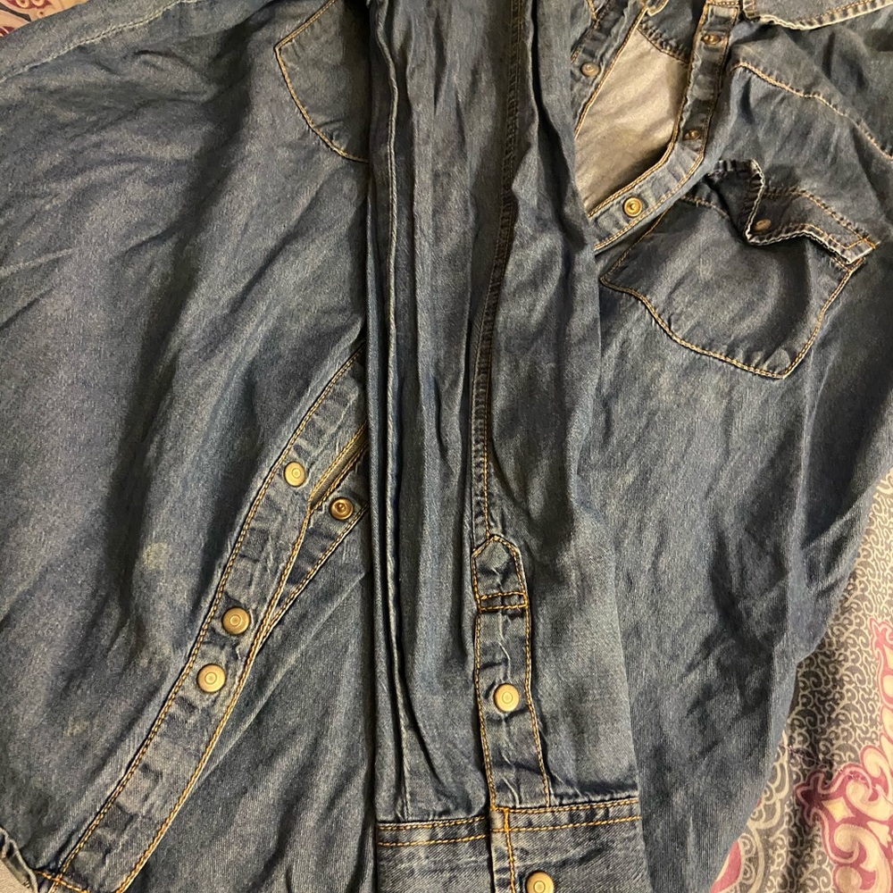 Denim style button down - Picture 3 of 3